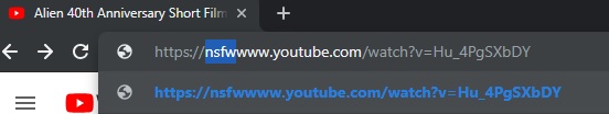 Screenshot youtube URL