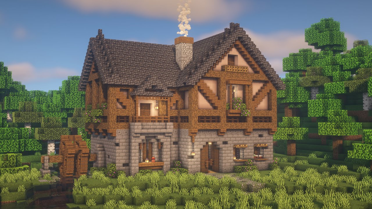 Easy minecraft houses, Minecraft house designs, Minecraft medieval