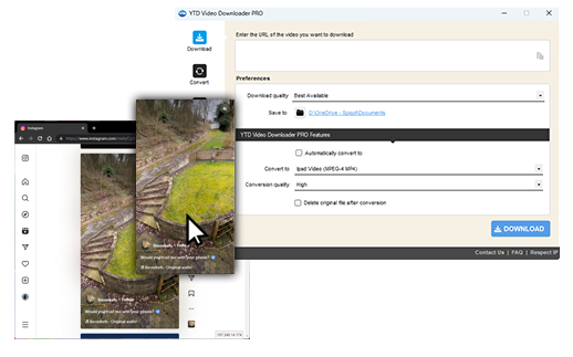 YTD Video Downloader in action