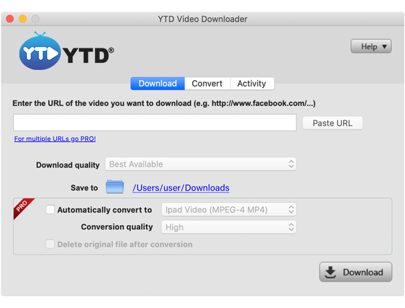 YTD Video Downloader in action